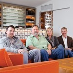 From left, Kristopher Parker, Eli Parker, Ashley Parker-Snider and Tim Snider, family of the late Disney actor turned developer Fess Parker. Fess Parker Enterprises, the family's business, owns two wineries in Los Olivos, Fess Parker's DoubleTree Resort in Santa Barbara and a small boutique hotel project currently in the planning phases. (Alex Drysdale / Business Times photo)
