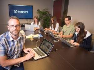 Chad Newell, founder of Santa Barbara-based Snapwire, a mobile stock photography company. (Nik Blaskovich / Business Times photo)