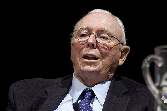 Charles Munger, vice chairman of Berkshire Hathaway, speaks during an event in Pasadena in 2011. (Bloomberg News photo)