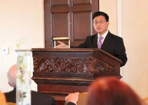 State Treasurer John Chiang speaking Jan. 15 at the Spanish Hills Country Club in Camarillo. (Photo courtesy of EDC-VC)