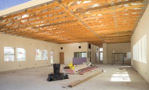 Construction is wrapping up at the Teen Center’s new building, which replaces a dilapidated modular classroom. (Nik Blaskovich / Business Times photo)